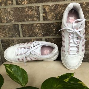 K Swiss White Leather Sneakers 👟 Size 8